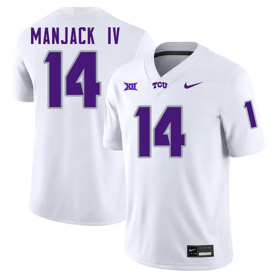 #14 Joseph Manjack IV TCU Jersey,Texas Christian University Horned Frogs Football Jersey-White